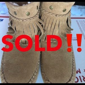 Women's Lucky-Brand-Suede-Leather-Fringe-Moccasins